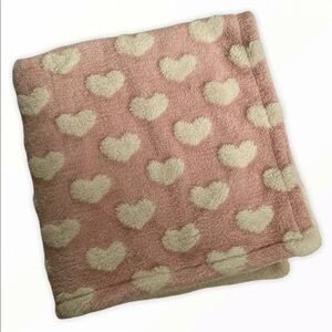Baby Gear Baby Girl White Pink Heart Fleece Blanket Lovey HTF